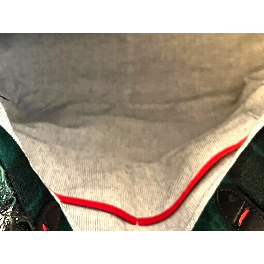 Tartan Green Embellished Tote Smile ED w/ Rabbit Embellishment Shoulder‎ Bag
